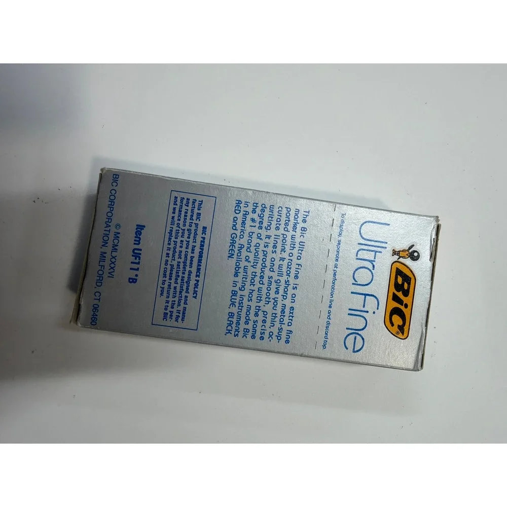 Vintage 1986 BIC Ultra Fine Marker Box I